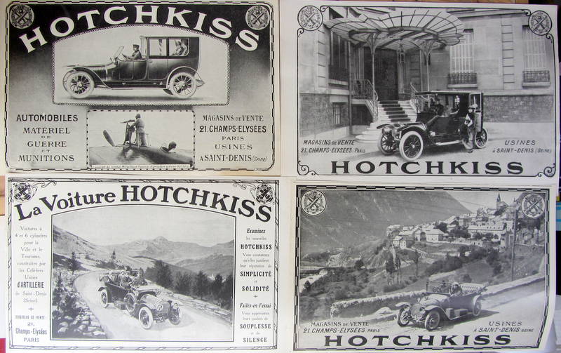 Couverture de HOTCHKISS A PARIS ET SAINT DENIS PUBLICITE DECOUPEE DANS LES REVUES D'EPOQUE