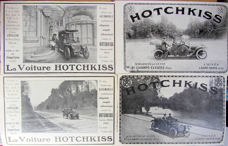 Couverture de HOTCHKISS A PARIS ET SAINT DENIS PUBLICITE DECOUPEE DANS LES REVUES D'EPOQUE
