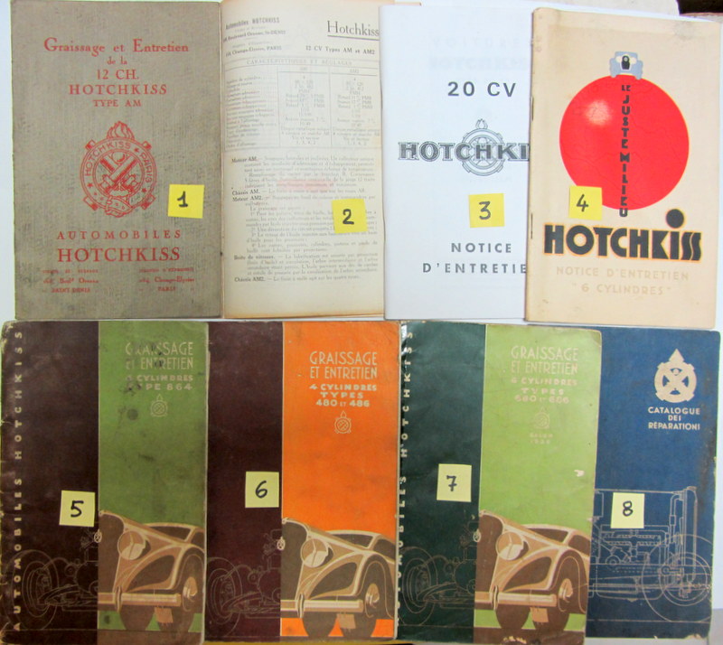 Couverture de HOTCHKISS LIVRET D'ENTRETIEN