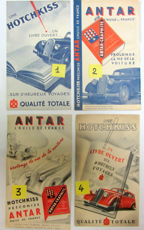 Couverture de HOTCHKISS ANTAR PAGE PUBLICITAIRE DE COUVRE LIVRE