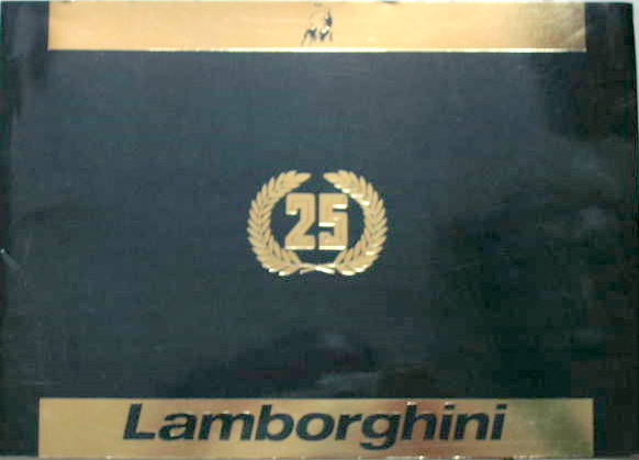 Couverture de LAMBORGHINI COUNTACH 25 ANS CATALOGUE EN ITALIEN ET ANGLAIS
