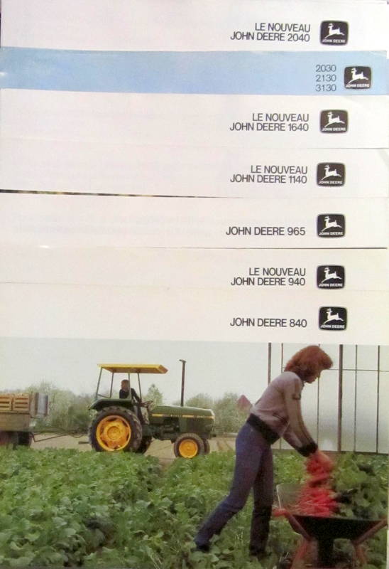 Couverture de JOHN DEERE TRACTEUR 840 940 965 1140 1640 (2030 2130 3130 ) 1950 2040 CATALOGUE