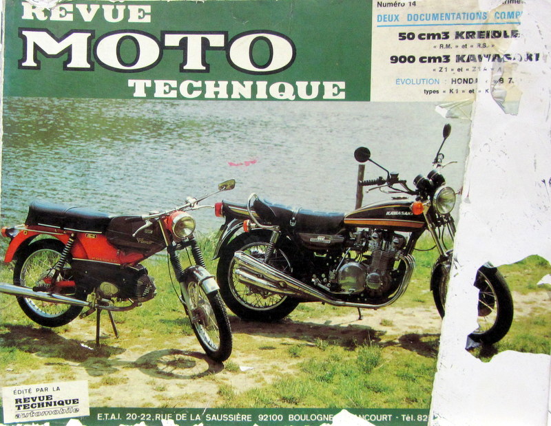 Couverture de 14 RMT KREIDLER  50 CM3 RM-RS KAWASAKI 900 Z1-Z1A-Z1B-ZA4 1000 CM3 ZA1 ZA2 ZR1 Z2R