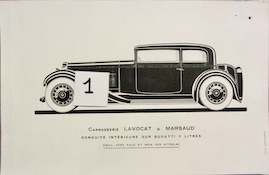 Couverture de LAVOCAT ET MARSAUD BUGATTI 5 LITRES FICHE AUTO CARROSSERIE
