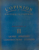 Couverture de 1953 LIGNES AERIENNES ET CONSTRUCTION D'AVIONS PAR L"OPINION