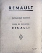 Couverture de 1934 RENAULT CATALOGUE DE PIECES ABREGE PR 218