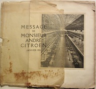 Couverture de 1934 MESSAGE DE MONSIEUR ANDRE CITROEN