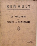 Couverture de RENAULT 1934 LE MAGAZIN DE PIECES DE RECHANGE RS 107