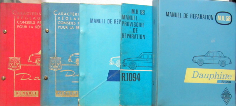 Couverture de RENAULT DAUPHINE MANUEL DE REPARATION