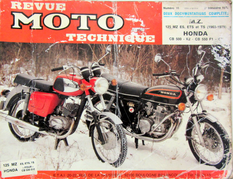 Couverture de 10 RMT MZ 125 ES-ETS-TS 1963-79 -  HONDA CB 500 FOUR K2 550 F1 K3