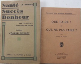 Couverture de CITROEN SANTE SUCCES BONHEUR 1930 - QUE FAIRE ET NE PAS FAIRE 1933