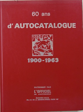 Couverture de AUTOCATALOGUE OFFICIEL DE L4AUTOMOBILE