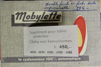 Couverture de MOBYLETTE CATALOGUE EN FRANCAIS ET FLAMAND
