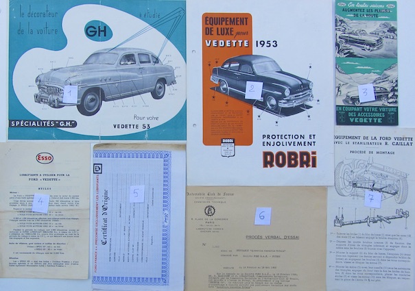 Couverture de FORD VEDETTE ACCESSOIRES
