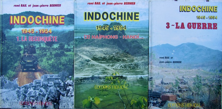 Couverture de INDOCHINE 1945 1954 3 VOLUMES DE RENE BAIL