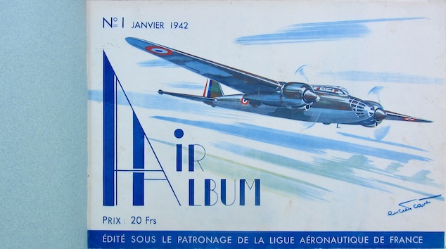 Couverture de L'AIR ALBUM DE 1942 A 1943 DU N°1 AU N°6 DESSINS DE LUCIEN CAVE DANS UNE RELIURE RIGIDE