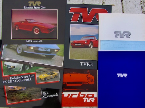 Couverture de TVR DOCUMENTS TOUS MODELES CATALOGUES DOSSIERS DE PRESSE