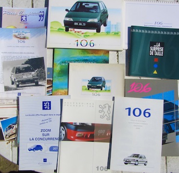 Couverture de PEUGEOT 106 DOSSIERS DE PRESSE ETC ...