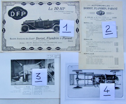 Couverture de DFP 10 HP - TARIF - CARBURATEUR SOLEX - PHOTO DU CHASSIS