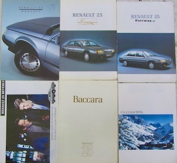 Couverture de RENAULT 25 CATALOGUES SERIE SPECIALE