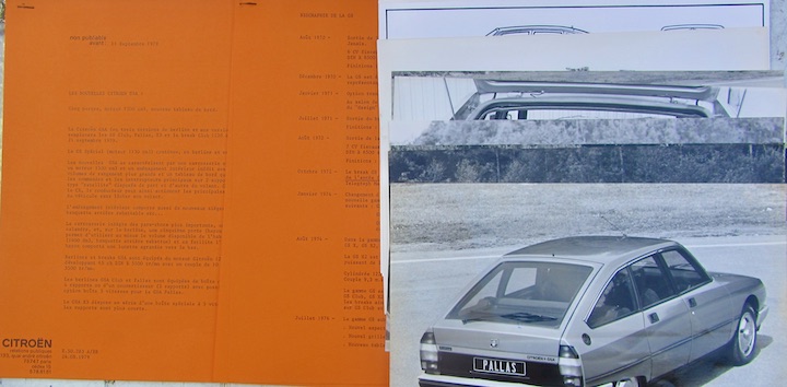 Couverture de CITROEN GSA PRESSE 11 9 1979 LANCEMENT DE LA GSA AVEC PHOTOS