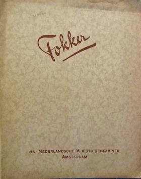 Couverture de FOKKER CATALOGUE 1930 EN FLAMMAND