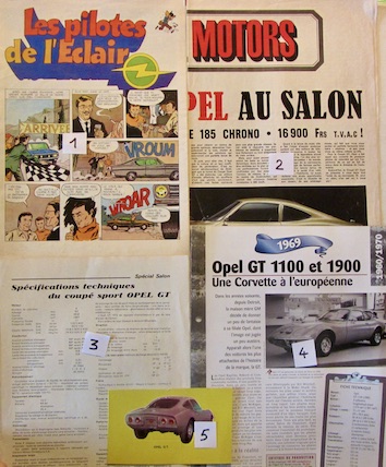 Couverture de OPEL GT  LA GAMME BANDE DESSINEE