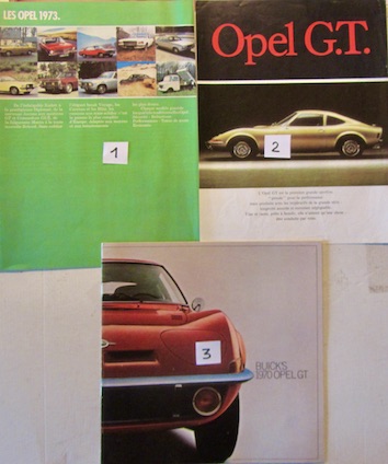 Couverture de OPEL GT CATALOGUE