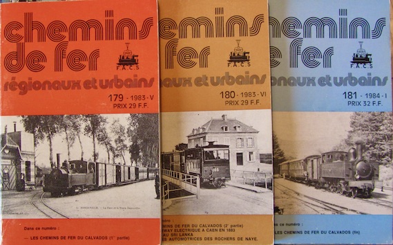 Couverture de LES CHEMINS DE FER DU CALVADOS EN 3 FASCICULES