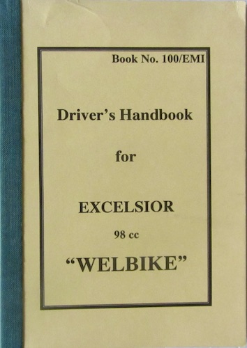 Couverture de MOTO EXCELSIOR 98 CC WELBIKE DRIVER'S HANDBOOK