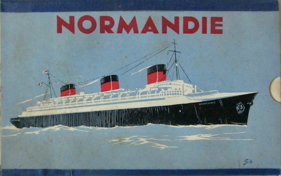 Couverture de PAQUEBOT NORMANDIE PLAN DES CABINES ET ACTIVITEES DES PREMIERES CLASSES AVEC 2  TIRETTES