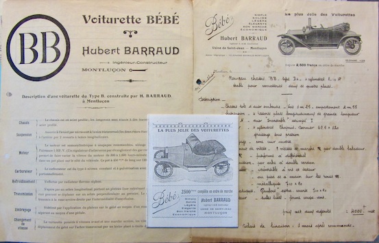 Couverture de VOITURETTE BEBE DE HUBERT BARRAUD DE MONTLUCON