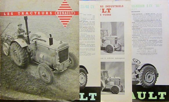 Couverture de LES TRACTEURS RENAULT 1938 DOSSIER TRACTEUR 25/40 CV _ TRACTEURS DANS LES SERVICES DE VOIRIE _TRACTEUR VIGNERON 8 CV 85