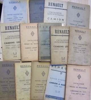 Couverture de RENAULT CAMIONS AVANT GUERRE PLUS DE 50 DOCUMENTS TECHNIQUES