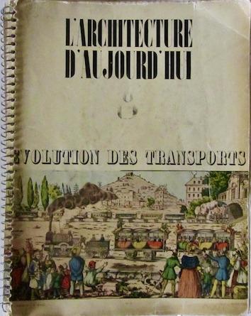 Couverture de 1935 L'ARCHITECHTURE D'AUJOURD'HUI EVOLUTION DES TRANSPORTS AUTO BATEAUX TRAIN