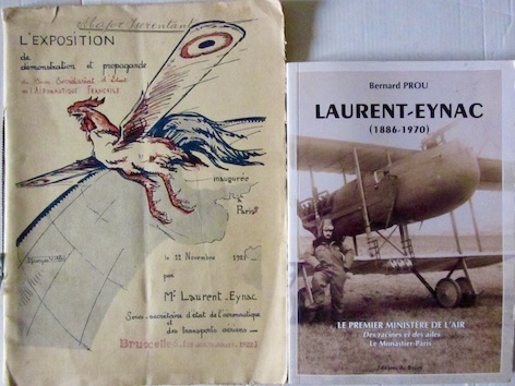 Couverture de EXPOSITION DEMONSTRATION 1921 DE L'AERONAUTIQUE FRANCAISE _ LAURENT EYNAC LE PREMIER MINISTRE DE L'AIR 1886 1870