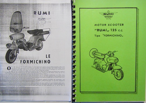 Couverture de RUMI SCOOTER FORMICHINO 125 CC CATALOGUE DES PIECES DETACHEES ET REVUE TECHNIQUE