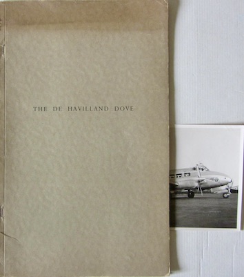 Couverture de THE DE HAVILLAND DOVE BIMOTEUR ENVIRON 1948 DOSQSQIER DE PRESSE