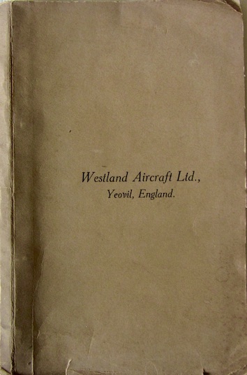 Couverture de WESTLAND AIRCRAFT SIKORSKY HELICOPTER S_51 
DOSSIER DE PRESSE