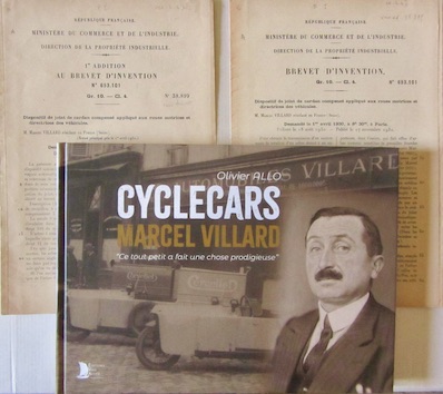 Couverture de VILLARD MARCEL CYCLECARS +2 BREVETS D'INVENTION 1930 ET 1931