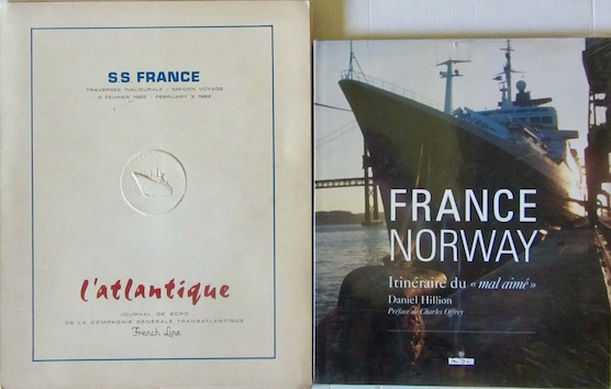 Couverture de SS FRANCE TRAVERSEE INAUGURALE 3_2_1962 L4ATLANTIDE _ NORWAY - ITINERAIRE DU  MAL AIME