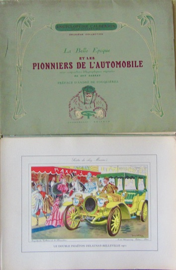 Couverture de LA BELLE EPOQUE ET LES PIONNIERS DE L'AUTOMOBILE 16 PLANCHES DESSIN DE GUY SABRAN