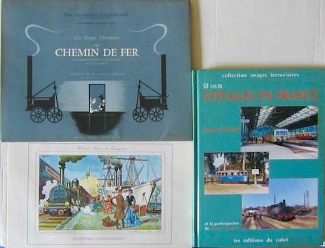 Couverture de LES TEMPS HEROHIQUES DU CHEMIN DE FER ESTAMPES DE GUY SABRAN _ 50 ANS DE VOYAGE EN FRANCE DE J.BAZIN