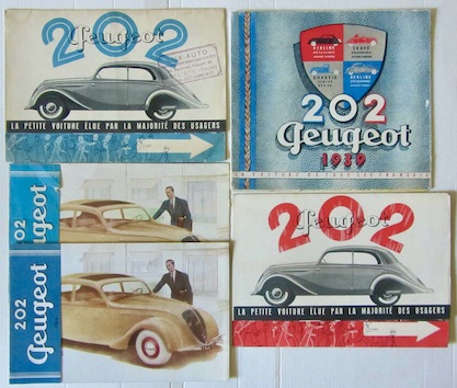 Couverture de PEUGEOT 202 DEPLIANT