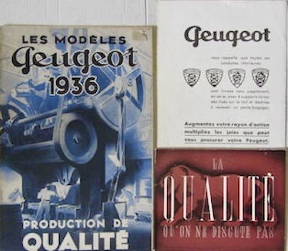 Couverture de 1936 PEUGEOT LA GAMME PORT BAGAGE 302 402  QUALITE