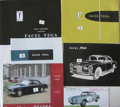 Couverture de FACEL VEGA CATALOGUE EN FAC SIMILE REPRINT