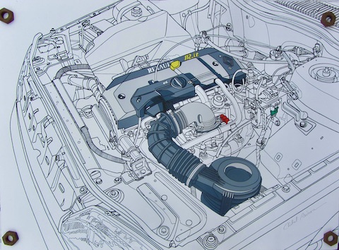 Couverture de RENAULT 25 TXI LITHOGRAPHIE ORIGINALE POUR RENAULT PAR MICHEL RAIMON