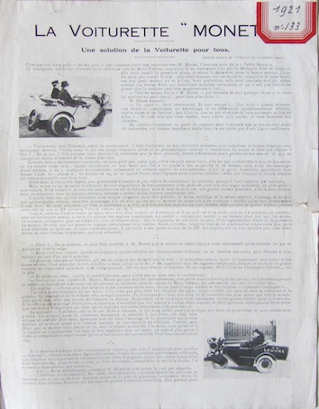 Couverture de MONET 1921 V2 6 HP