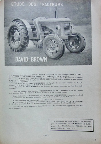 Couverture de DAVID BROWN TRACTEUR VAG VAK AD4 AD4 3 DIESEL REVUE TECHNIQUE EN 2 TOMES