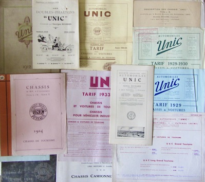 Couverture de UNIC CATALOGUE 1908 A 1938